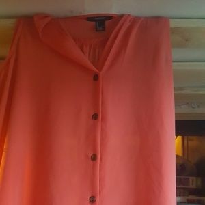 Forever 21 Salmon button up clouse